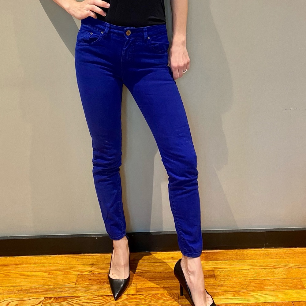 Women Jeans Denim Zara 02 XS Blue Slim Skinny